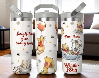 Winnie the Pooh Tumbler: 30oz Stainless Steel Flip Top Cup