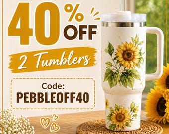 Oferta de vasos térmicos: 40% de descuento en 5 vasos térmicos – Código: PEBBLEOFF40, Vaso térmico personalizado