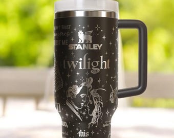 Twilight 40oz Tumbler Laser Engraved , Vampire Movie Mug Gift for Her or Him