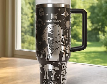 Vaso personalizado de Star Wars de 40 oz de acero inoxidable grabado con láser