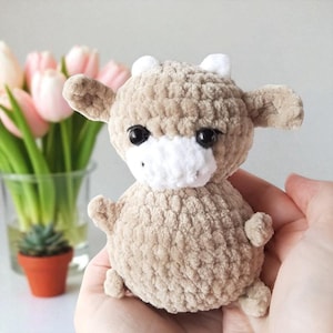 Crochet Calf Pattern PDF: Amigurumi Farm Animal Plush Toy (Digital Download
