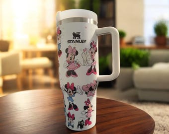 Custom Minnie 40oz Tumbler Cup, Cartoon Mug, Character Gift for Her