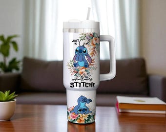 Personalized Stitch 40oz Tumbler: Stainless Steel Engraved Cup