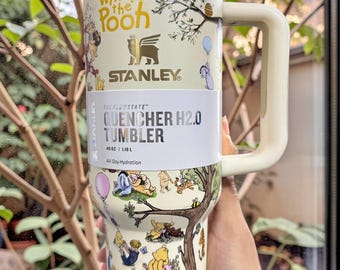 Winnie the Pooh Tumbler 40oz Cup, Stainless Steel Vintage Pooh Bear Inspired, New Gift box