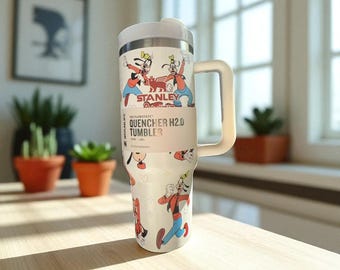 Personalized Disney Goofy 40oz Tumbler , Goofy 40oz Tumbler, Tumbler with Handle Tumblers