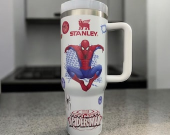 40oz Tumbler Spider Man Personalized  , Spider-Man Coffee, Superhero Tumbler Cup