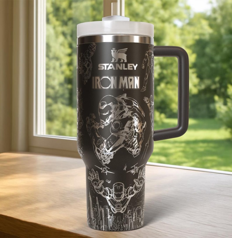 Iron-Man Tumbler 40oz Laser Engraved Gift image 4