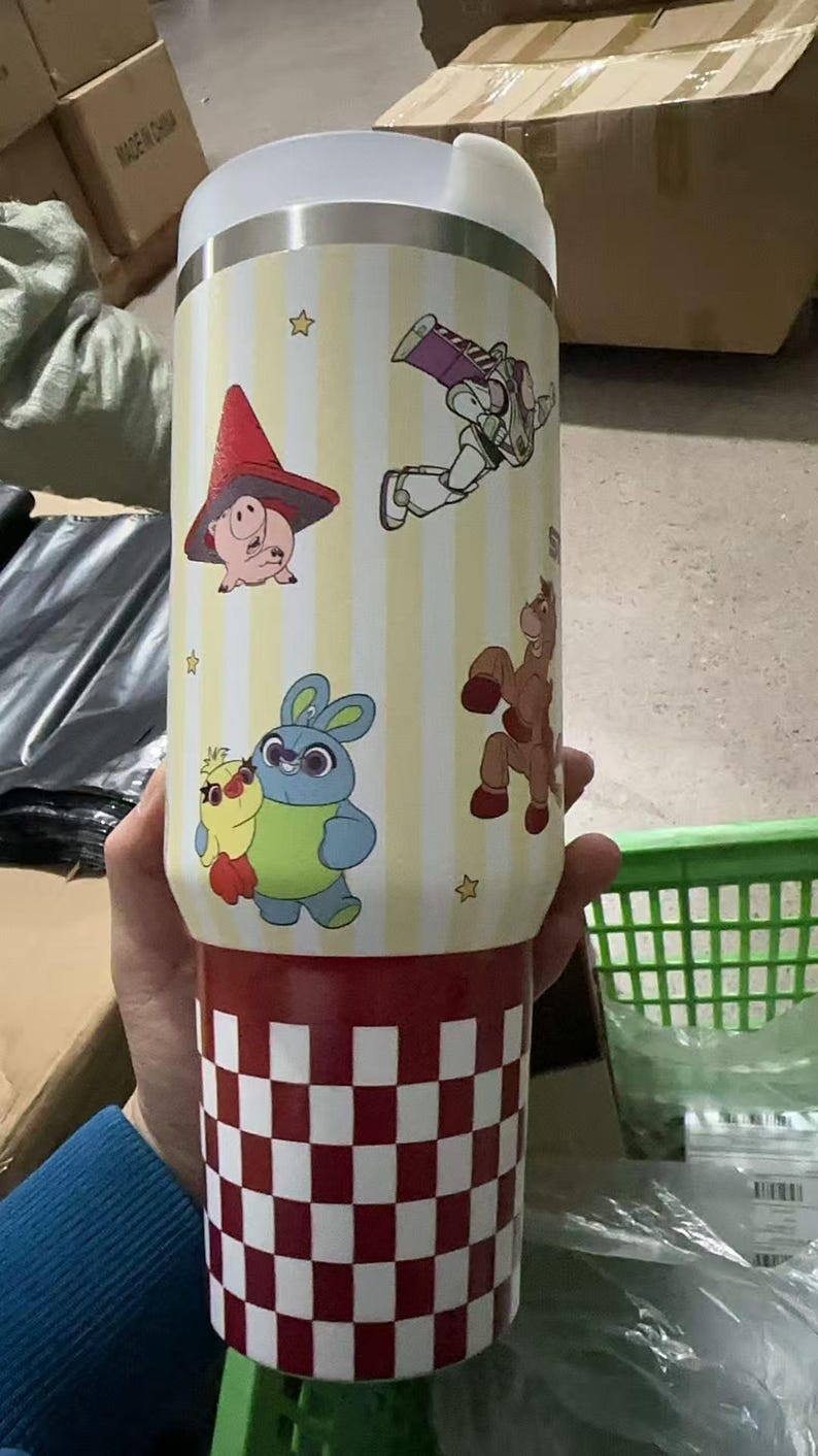 Cartoon Toy story Tumbler 40oz Tumbler , Woody Buzz Jessie Water, Pixar Insulated Cup image 3