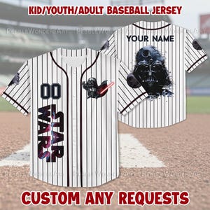 Personalize Star Wars Baseball Jersey , Kids, Youth, Adult Disney Baseball Jersey Sports Cute Gifts For Fans Disney