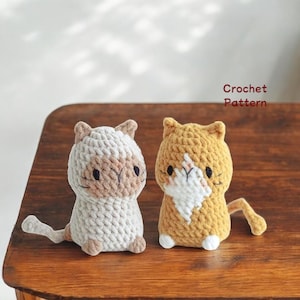 No-Sew Kawaii Cat Amigurumi Crochet Pattern Bundle – 6 in 1 PDF Digital Download | English, Deutsch, Français, Español, Português