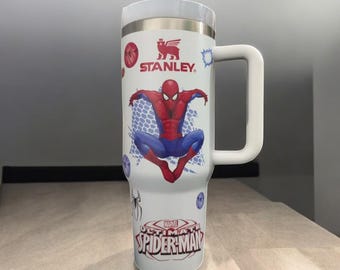 Spider Man 40oz Tumbler, Personalized Superhero Cup, Insulated Travel Mug Gift