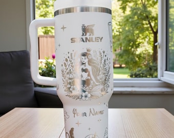 Little Mermaid Tumbler 40oz Laser Engraved