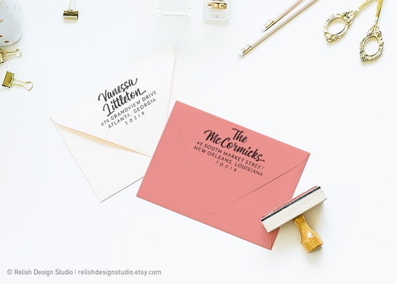 Return Address Stamp, Self-Inking Stamps, Custom Personalized Address Stamp 150, Casual Fun Address Stamp, Mailing Stamper, gift under 30
