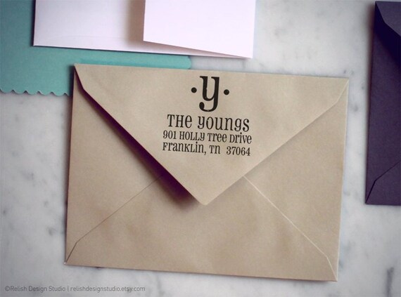 initial address stamp personalized rubber address stamp 101 etsy
