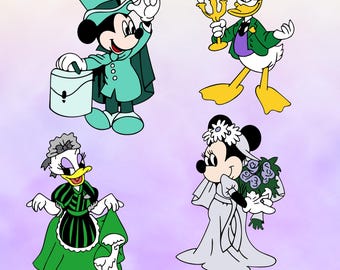 Mickey And Friends Haunted House Pals SVG Bundle, Haunted Mansion SVG, Disney Friends Halloween SVG