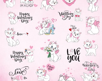 Marie Cat Aristocats LOVE SVG, Retro Aristocats Marie Valentines svg, Meowy I am a lady Svg, Cute Cat Png, Digital File Bundle