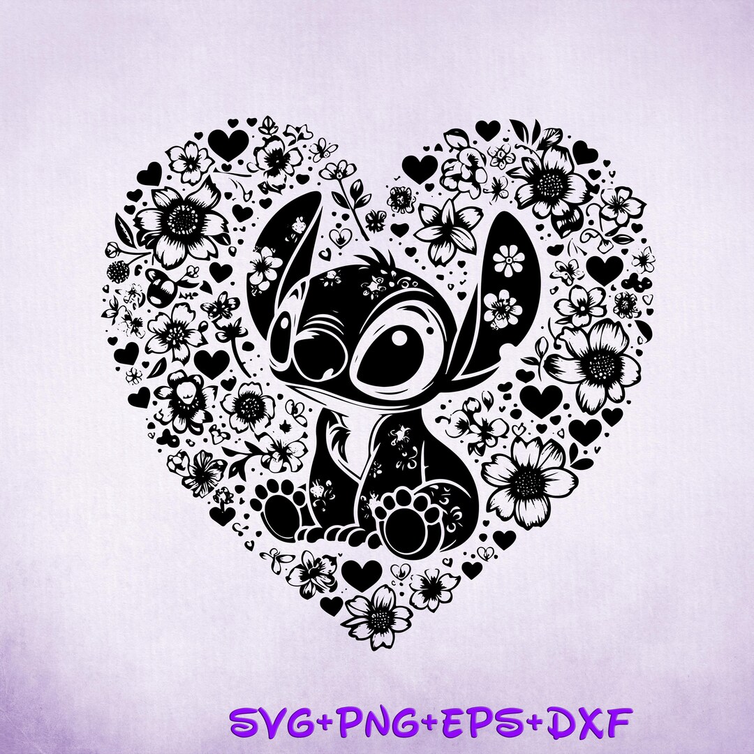 Floral Heart Stitch Mandala Svg, Lilo Zentangle, Lilo Tattoo Svg ...