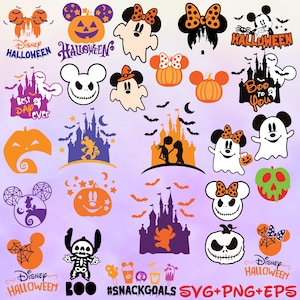 Halloween Mouse head SVG Bundle, Halloween Mouse And Friends, Trick Or Treat Svg, Spooky Vibes, ghosts svg, bats svg, halloween candy svg