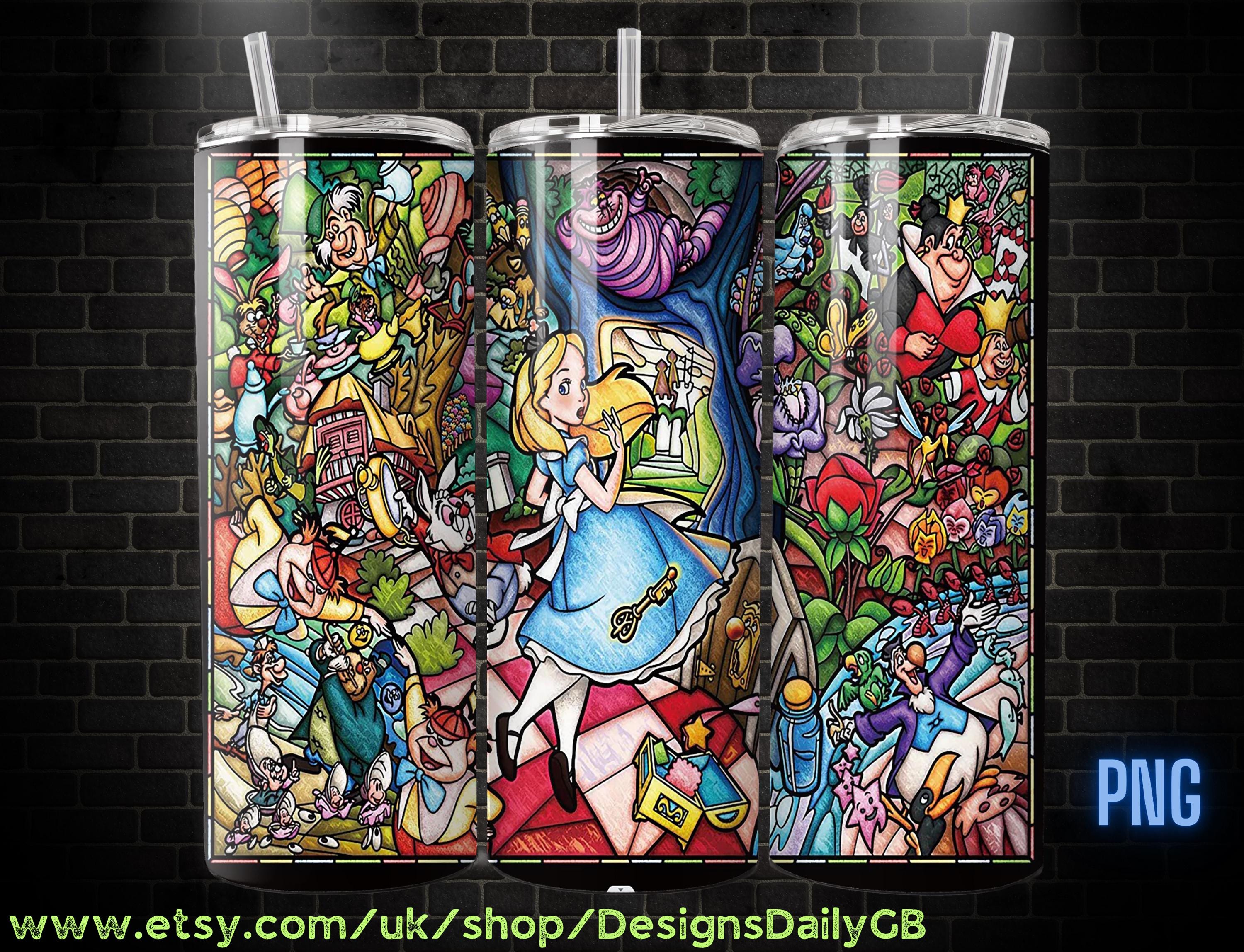 ステンドグラス　Alice in wonderland パネル ステンドグラス Alice in wonderland パネル