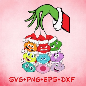 The Grinch Dangling Inside Out Ornaments Svg, Green Grinch Christmas SVG, Christmas Cut File Cricut Silhouette, Sticker, Svg Eps Dxf Png