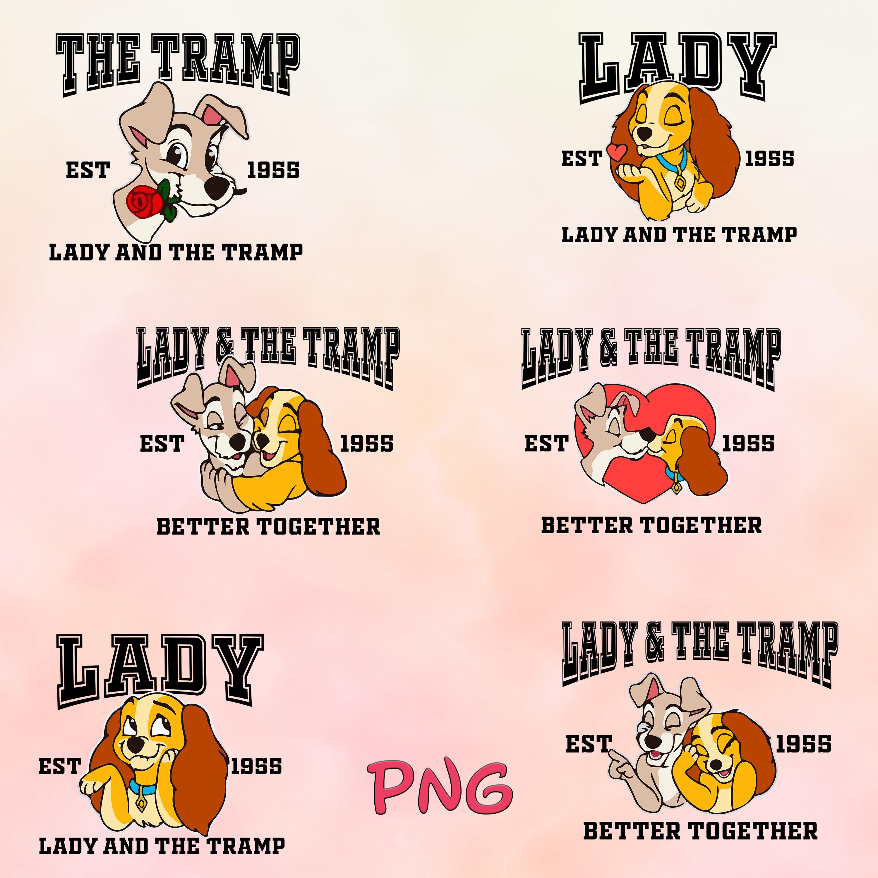Lady and the Tramp Valentines png Cliparts Bundle, Lady and the Tramp png Cartoon Sublimation, Lady and the Tramp Sublimation