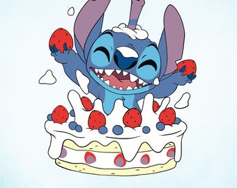 STITCH Birthday Cake svg,  Its My Birthday SVG Png, Happy Birthday svg png, Family Vacation Png, Magical Kingdom images bundle