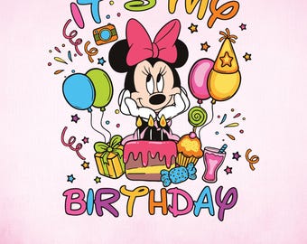 Minnie Mouse It&#39;s My Birthday SVG, Birthday Shirt Design, Minnie Mouse Birthday Svg, Birthday Party Svg, Magical Birthday Girl Svg
