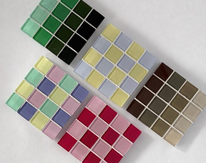 Glass Tile Coasters - Home Decor Gift - Housewarming Gift