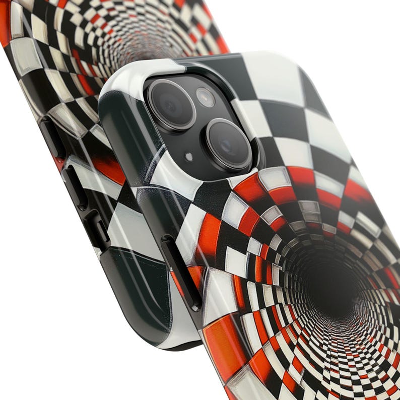 Coque unique pour portable illusion d'optique n° 1 | Conception de tunnel 3D hypnotique cool | Protégez votre téléphone avec style | Étui de téléphone esthétique unique image 9
