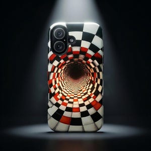 Coque unique pour portable illusion d'optique n° 1 | Conception de tunnel 3D hypnotique cool | Protégez votre téléphone avec style | Étui de téléphone esthétique unique image 2