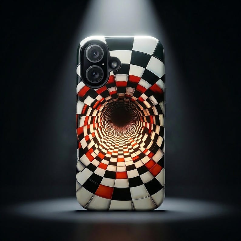 Coque unique pour portable illusion d'optique n° 1 | Conception de tunnel 3D hypnotique cool | Protégez votre téléphone avec style | Étui de téléphone esthétique unique image 2