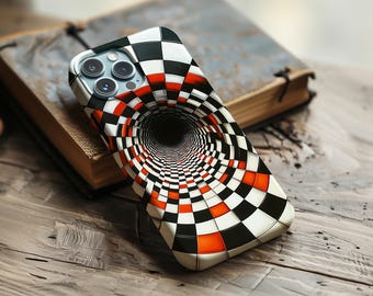 Unique Optical Illusion Phone Case No. 1 | Cool Hypnotic 3D Tunnel Design | Protect Your Phone in Style | Unique Aesthetic Phone Case