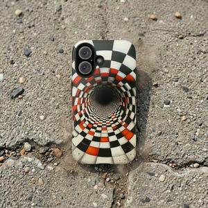 Coque unique pour portable illusion d'optique n° 1 | Conception de tunnel 3D hypnotique cool | Protégez votre téléphone avec style | Étui de téléphone esthétique unique image 5