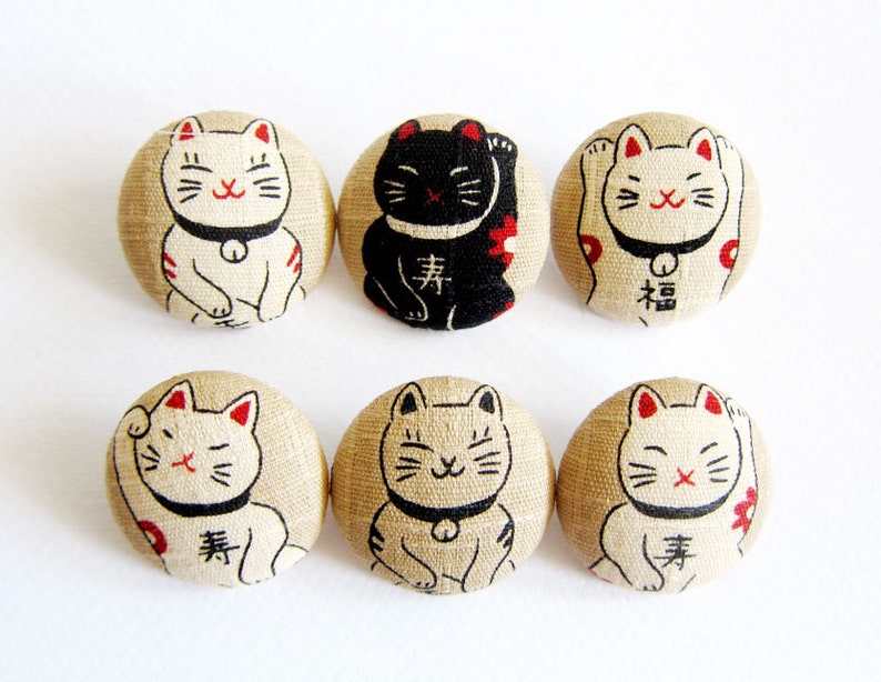 cat buttons sewing