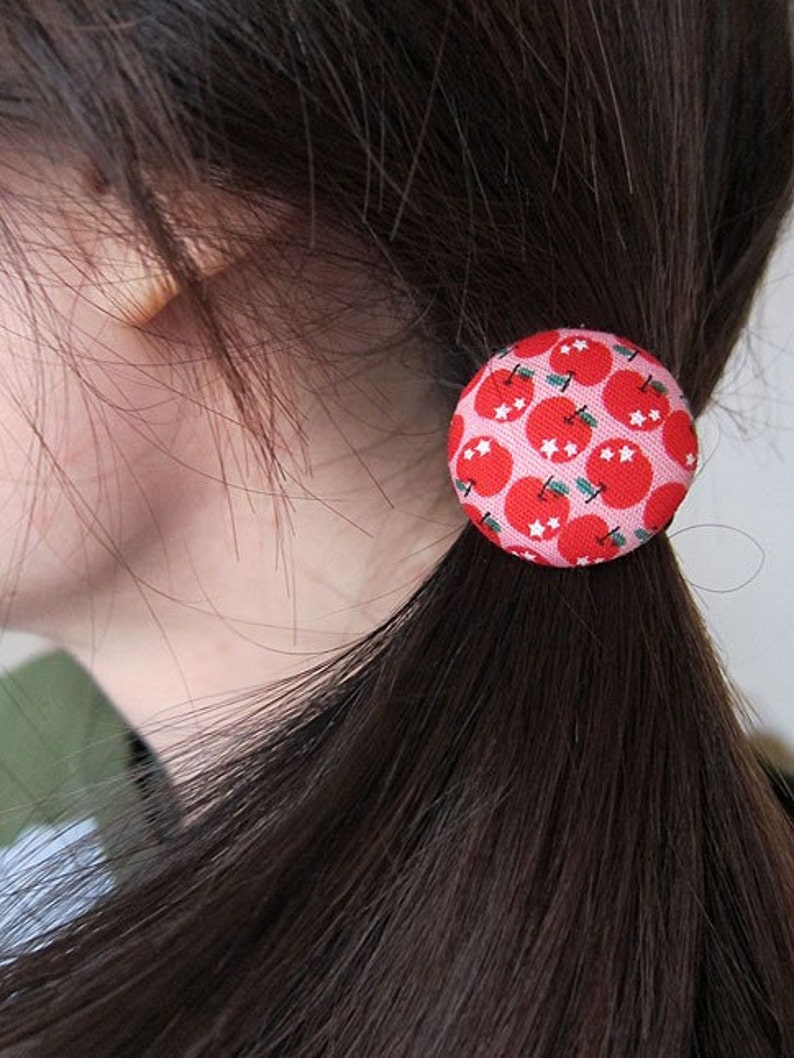 Button Ponytail Holders Twin Hippos Again Hair Accessories / Ties and Elastics image 3