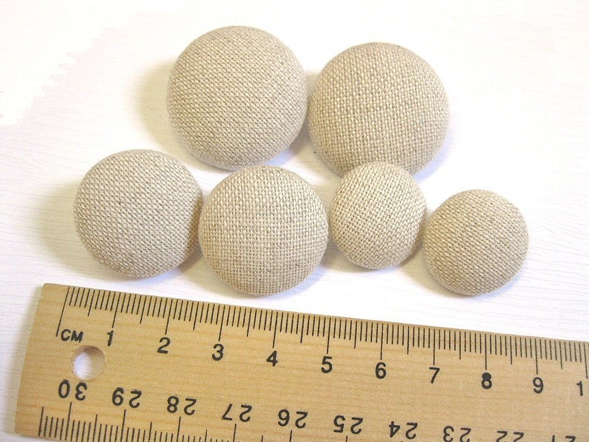 Sewing Buttons / Fabric Buttons 6 Fabric Buttons Set Etsy