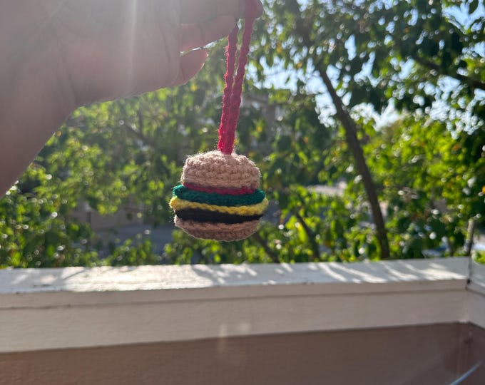 Cheeseburger Bag Charm, Purse Charm, Handbag Charm
