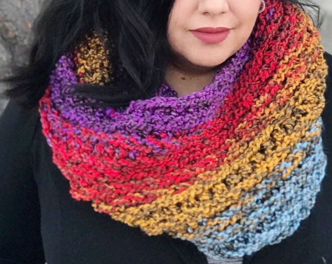 Handmade Crochet Rainbow Scarf