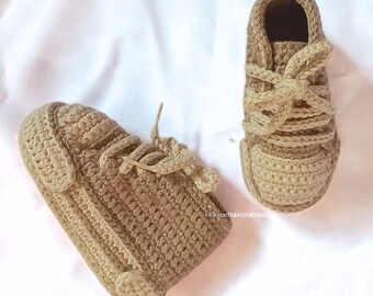 Crochet Baby Sneaker Pattern: Easy Unisex Booties PDF Download