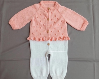 Baby Jumpsuit Ruffle Knitting Pattern: Beginner-Friendly (PDF Download)