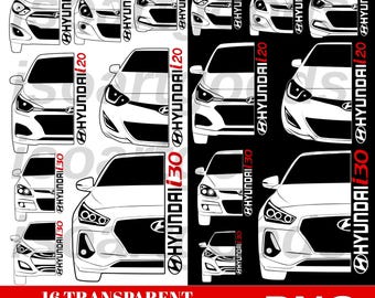 uProtect Film de Protection Seuil de Coffre Voiture Ensemble Complet pour Hyundai i30 SW 3 (III) PD I 2017-2025 Pare Choc Arriere - Film Carbone Autocollant