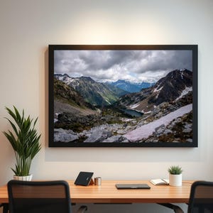 Valleys and Clouds, Vivid Landscape Photography, Modern Home Décor, High Definition, Digital Print, Instant Download