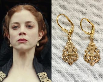Catherine of Aragon Spanish Princess Filigree Earrings