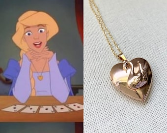 Odette Swan Princess Gold Heart Locket