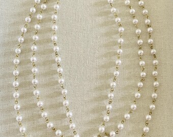 【TommassiniJewelry】Iregular Pearlネックレス Rice Pearl Long Oval Necklace | Mociun