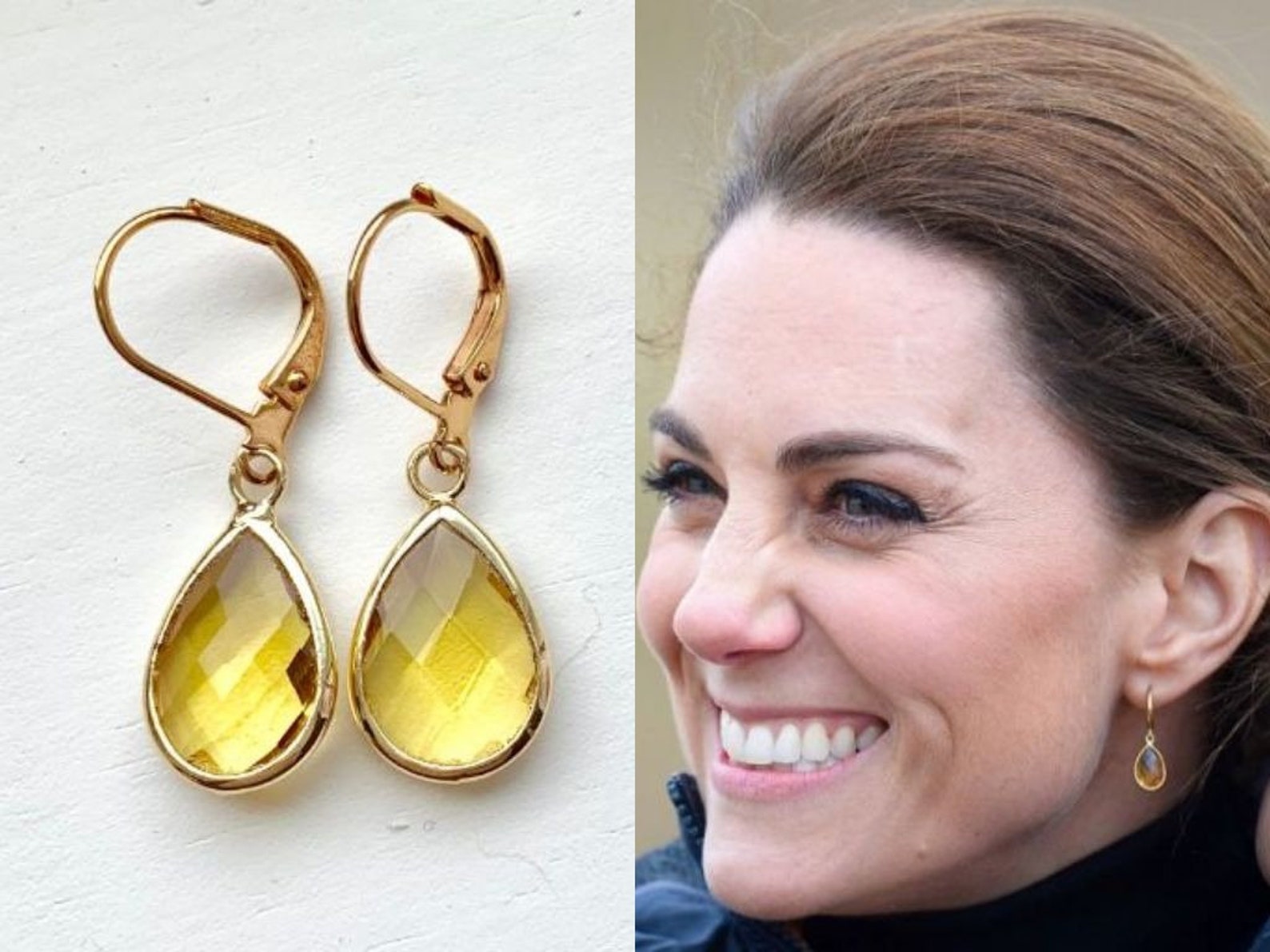 Kate Middleton Citrine Topaz Yellow Faceted Crystal Gemstone - Etsy