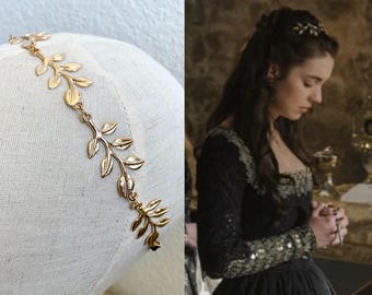 Reign Mary Stuart Gold Leaf Stretch Headband