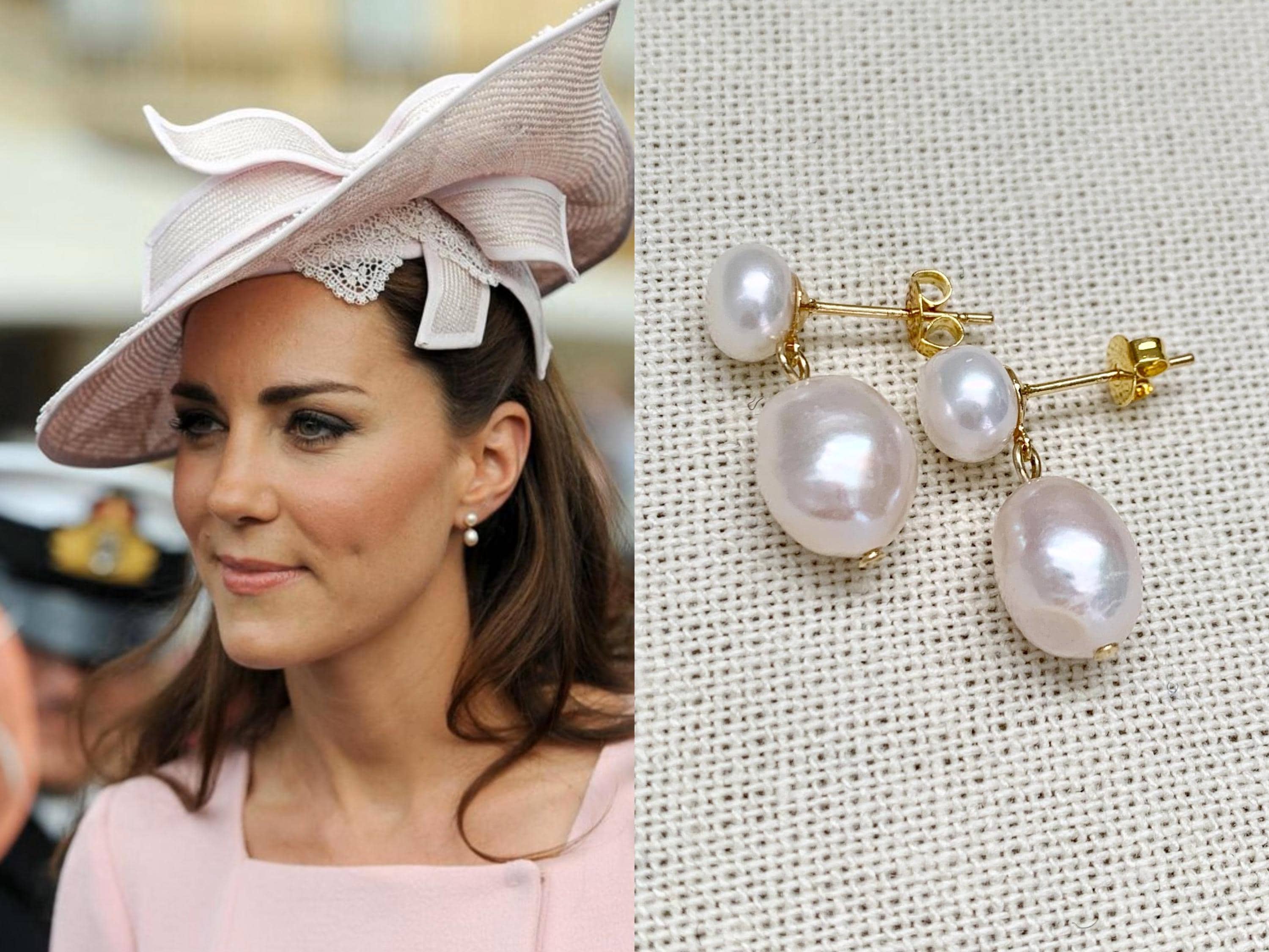 Middleton Pear Shaped Pearl Earrings Kate Middleton Pearl Drop