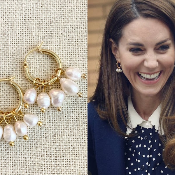 Kate Middleton Pearl Cluster Earrings - Etsy