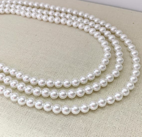 ネックレス・ペンダント LAZY DAWN middle pearl necklace 4-8.5mm Cultured Pearl Five-Strand Layered Necklace with
